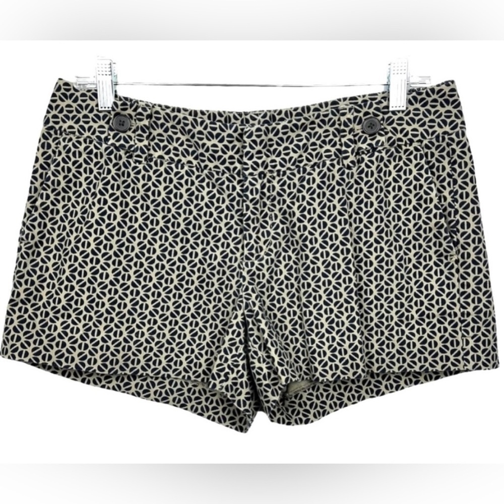 Banana Republic Women's Geometric Chino Shorts Size 8 Multicolor